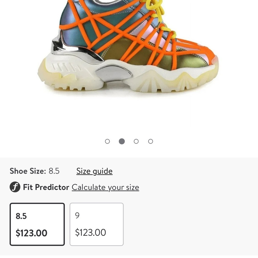 Colorful Women's Sneakers Platform Anthony Wang High Top Orange White — image 7 of 7